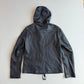 Burberry Brit (M) Leather Slate Blue Zip Hooded Jacket