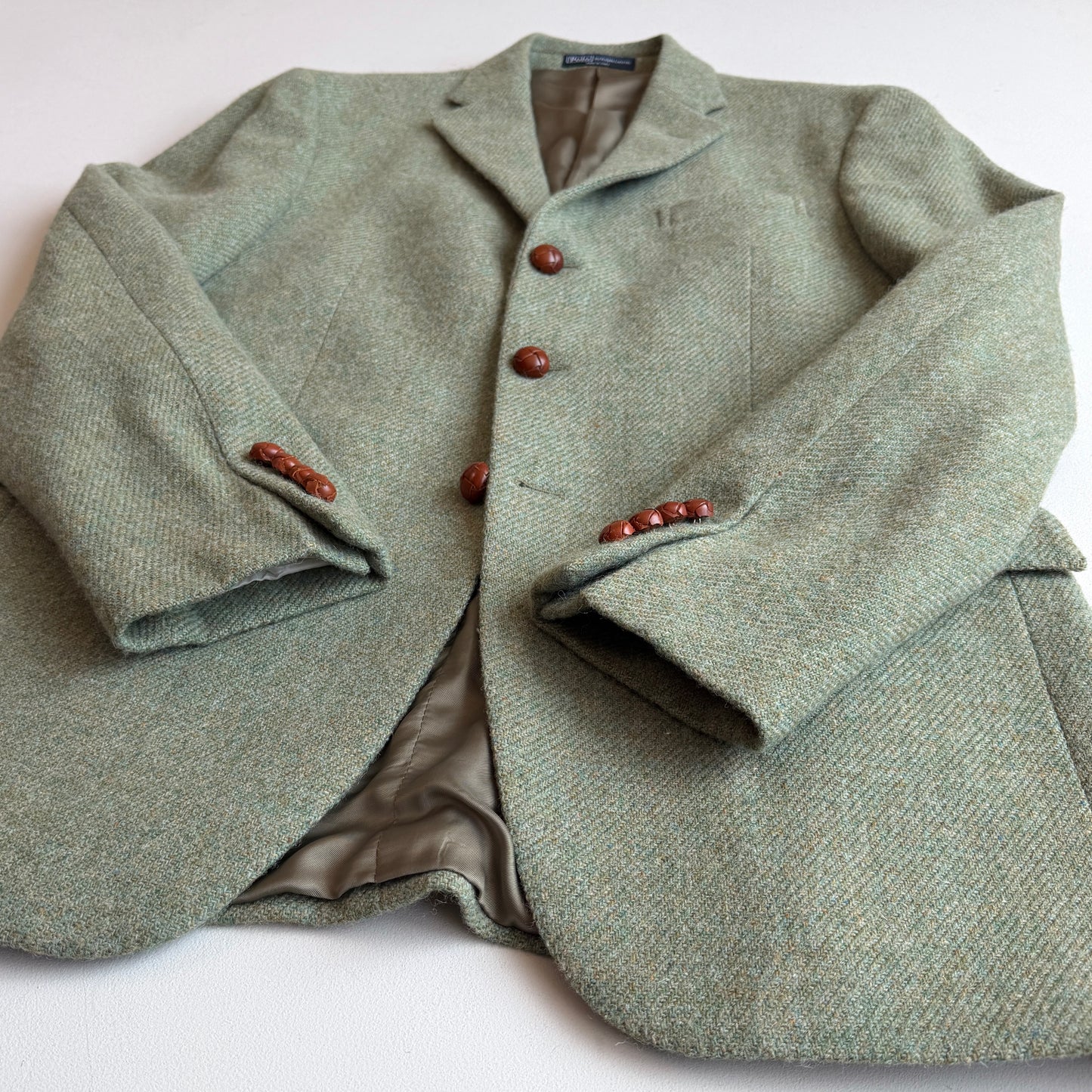 Polo Ralph Lauren (40L) Mint Green Melange Wool Sport Coat