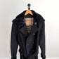 Burberry (50IT) 100% Wool Fleece Collar Double Breast Belted Trench Coat
