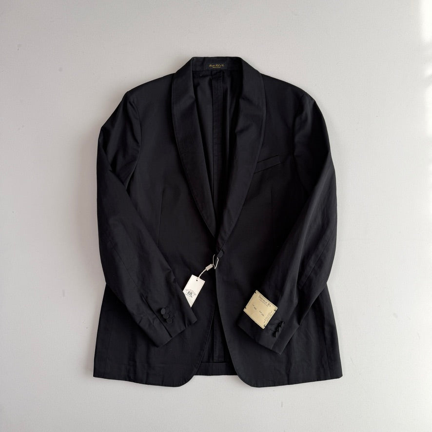 NWT RRL Ralph Lauren (44L) Tuxedo Western Cotton/Linen Black Jacket