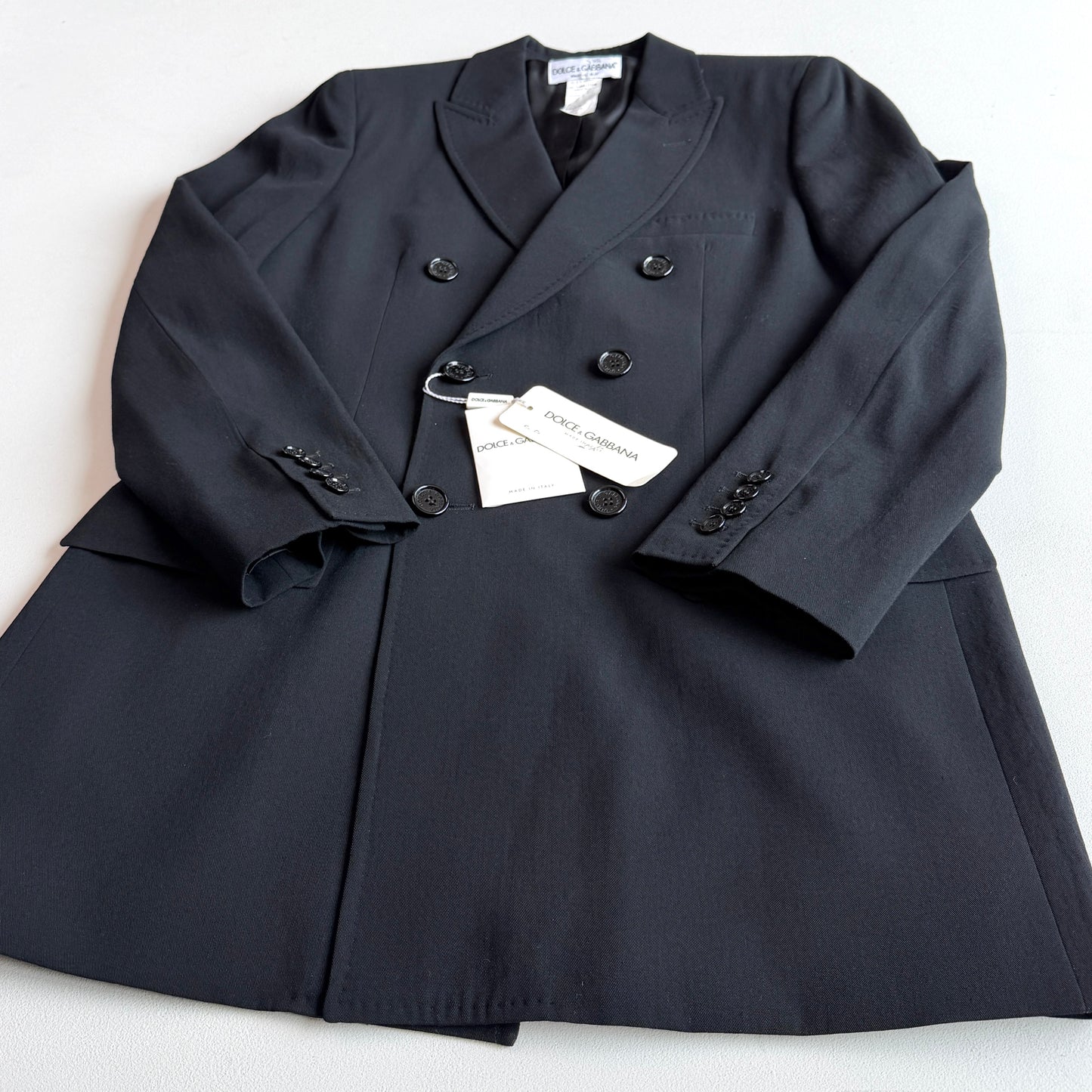 VNTG NWT Dolce & Gabbana (44IT, 36/38US) Double Breast Wool Suit Jacket