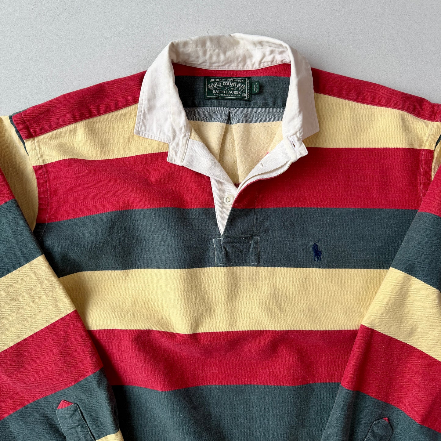 VNTG Ralph Lauren Polo Country (XL) Striped Colorblock Rugby Shirt