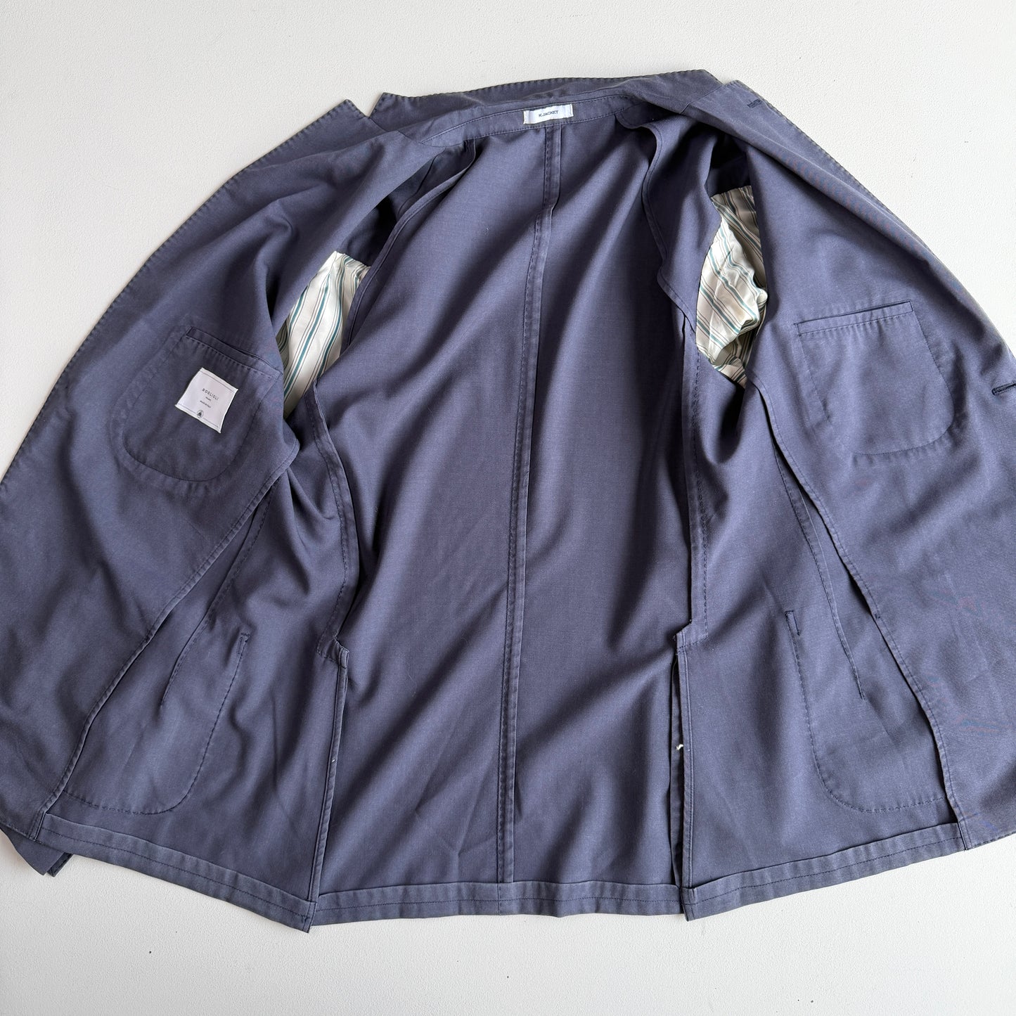 Boglioli (52 IT) Wool Hopsack Unstructured Slate Blue K Jacket