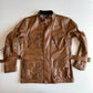 NWT Belstaff (58IT / 2XLT) Panther Cognac Four Pocket Leather Motorcycle Jacket