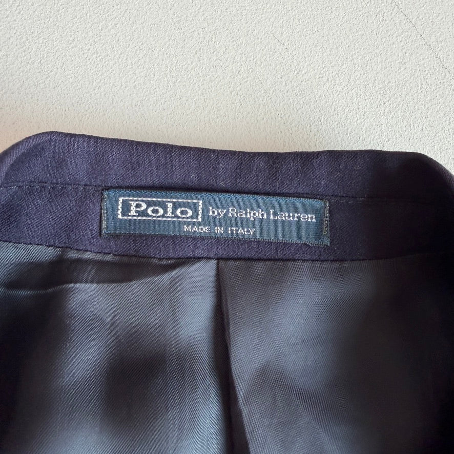 Polo Ralph Lauren (41R) Navy Blue Saxony Wool Blazer Sports Coat