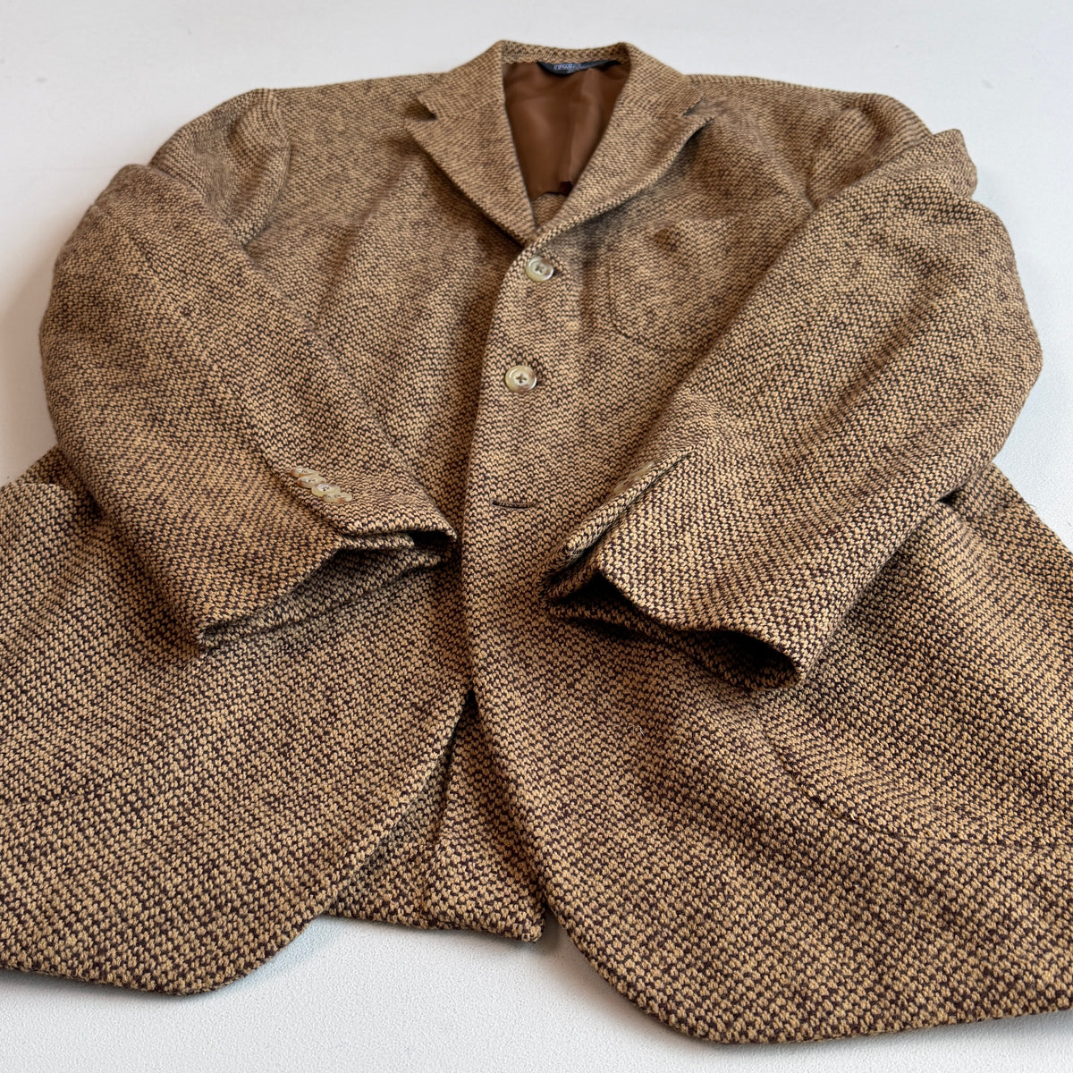 Polo Ralph Lauren (44L) Birdseye Tweed Wool 3-Button Brown Sport Coat