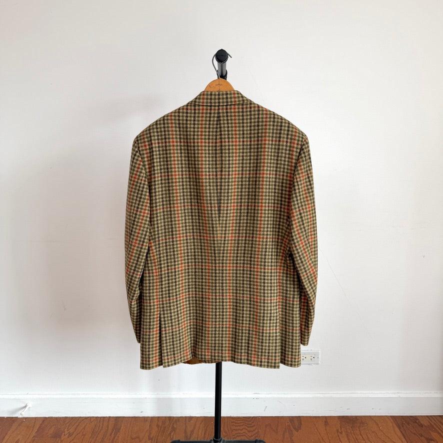 Ralph Lauren Purple Label (42R) Cashmere Flannel Full-Canvas Houndstooth Check Sport Coat