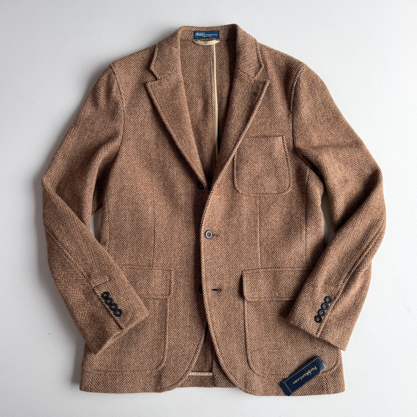 NWT Polo Ralph Lauren (40R) 100% Wool Tweed Unstructured Sports Coat