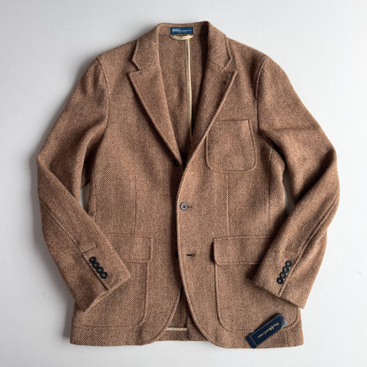 NWT Polo Ralph Lauren (40R) 100% Wool Tweed Unstructured Sports Coat