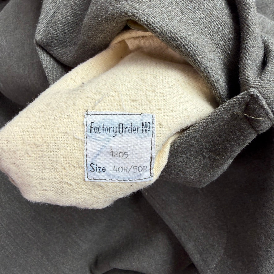 Paul Stuart (40R) Sage 100% Wool Twill Lined Balmacaan Car Coat
