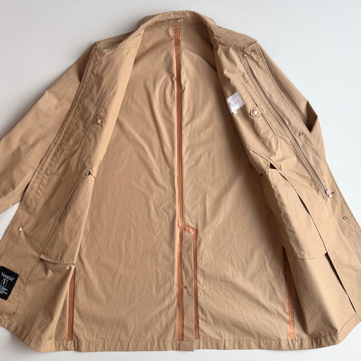 Private White VC (6 /XL) Jack's Mac Ventile Cotton Khaki Rain Coat