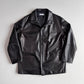 Giorgio Armani (42 /44) Black Glove Soft Lambskin Leather Coat
