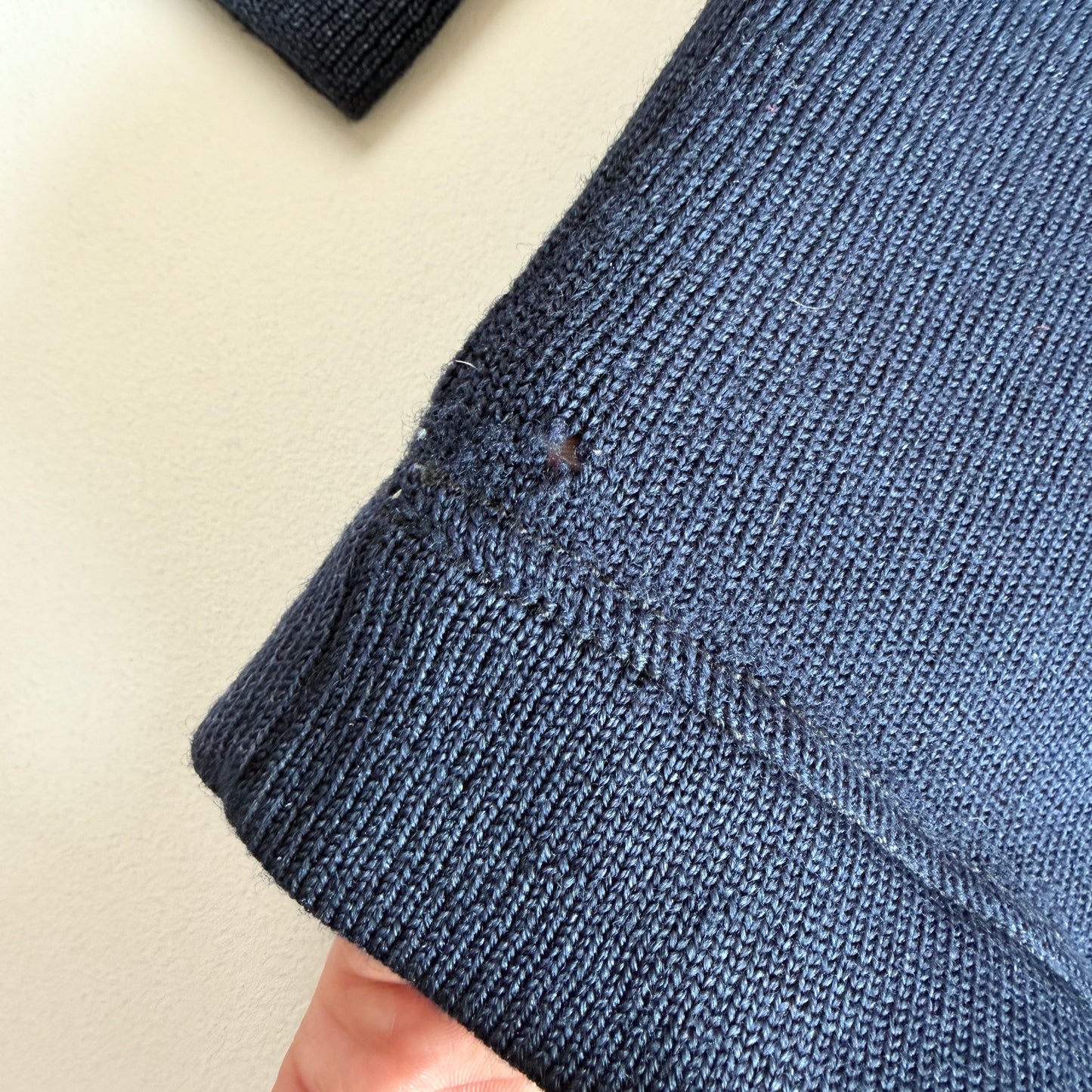 RRL Ralph Lauren (M) Indigo-Dyed Blue 100% Wool Cardigan Sweater