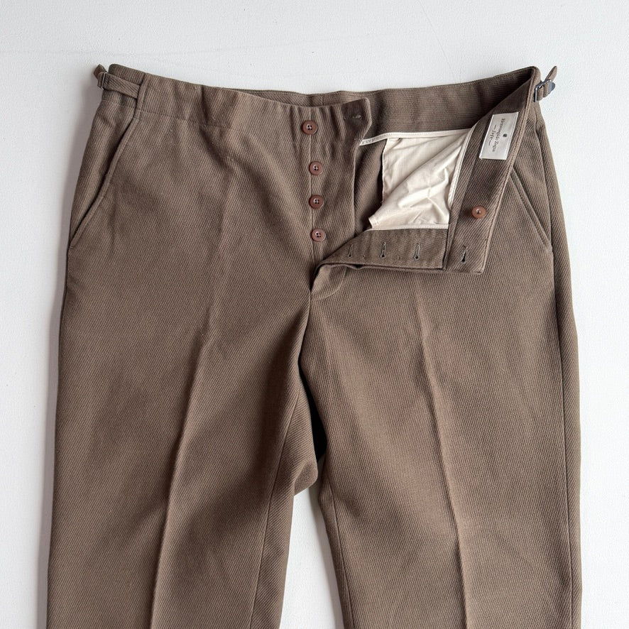 NWOT Ermenegildo Zegna (36W, 54IT) Cotton/Angora Side-Tab Unhemmed Pants