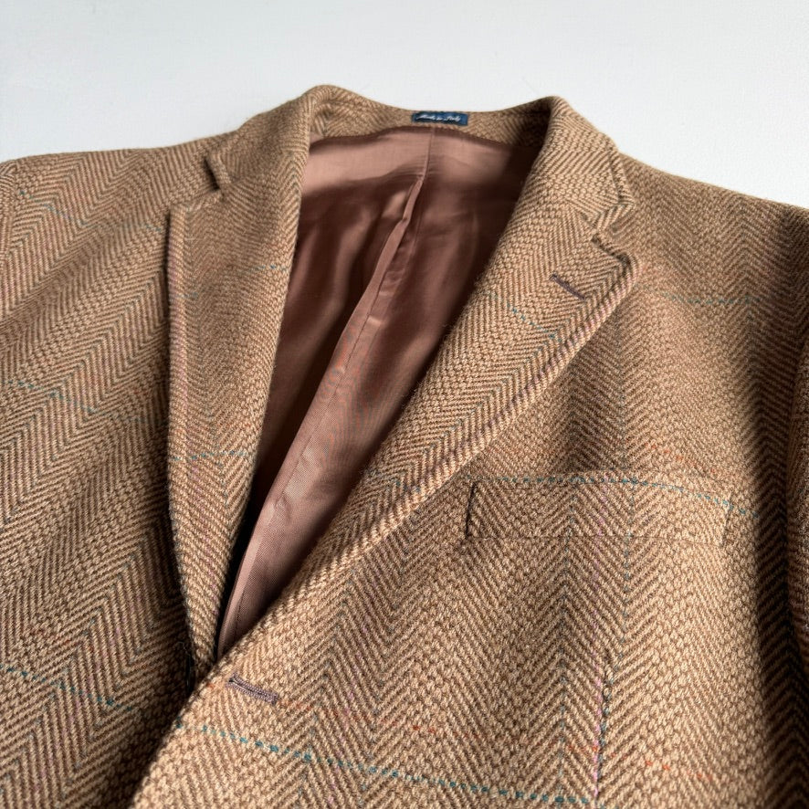 Polo Ralph Lauren (XL) Tweed Wool Multicolor Overcheck Sport Coat