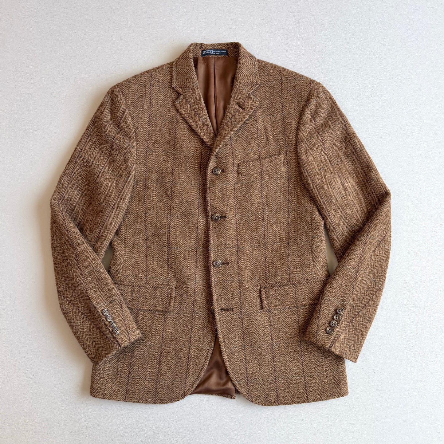 Polo Ralph Lauren (40R) Wool/Alpaca 4-Button Tweed Over Check Sport Coat