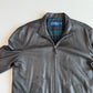 Polo Ralph Lauren (L) Black Glove Soft Leather Plaid Lined Jacket