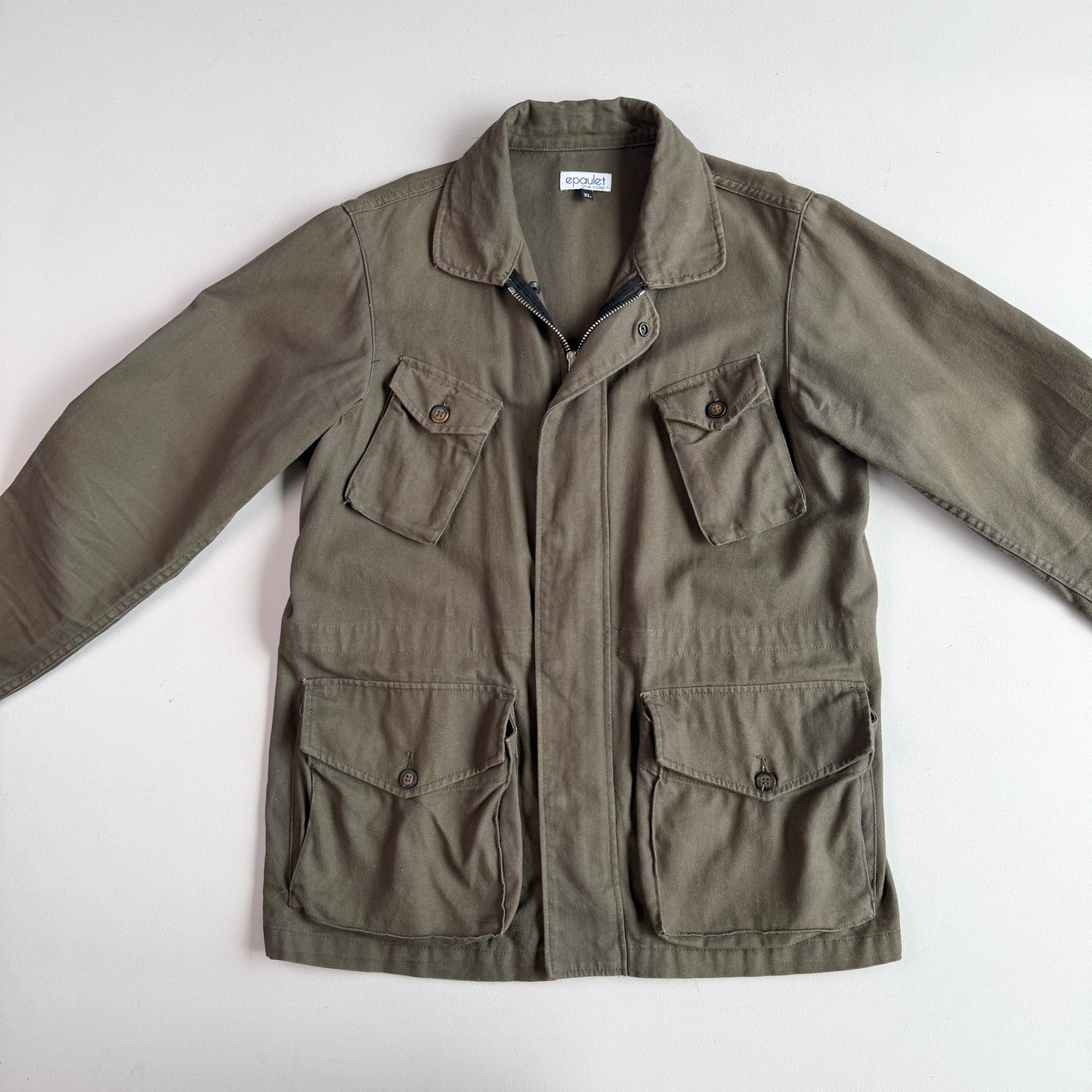 Epaulet New York (XL) Olive Green Canvas Military Field Jacket