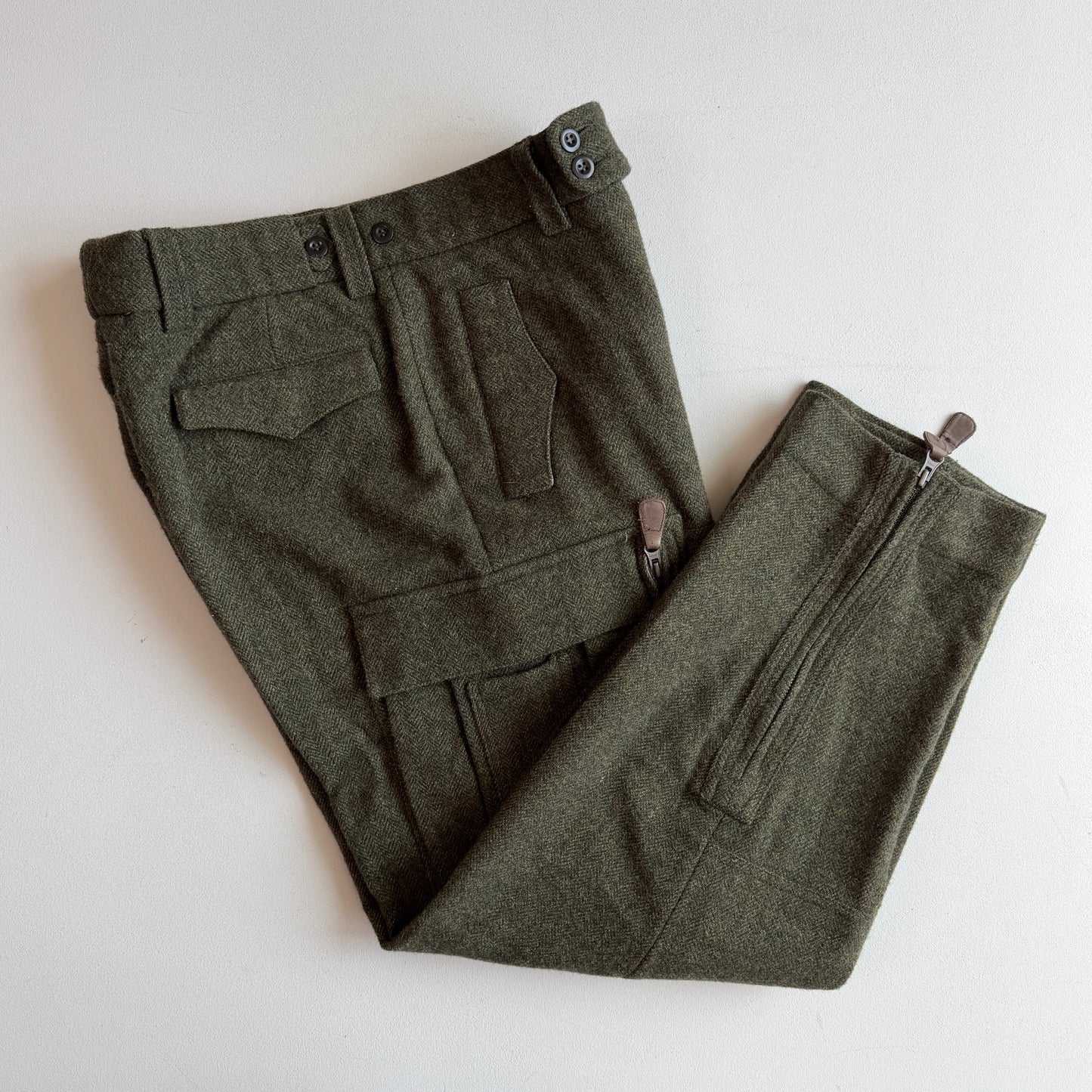 Polo Ralph Lauren (32x30) 100% Wool Tweed Military Green Cargo Pants