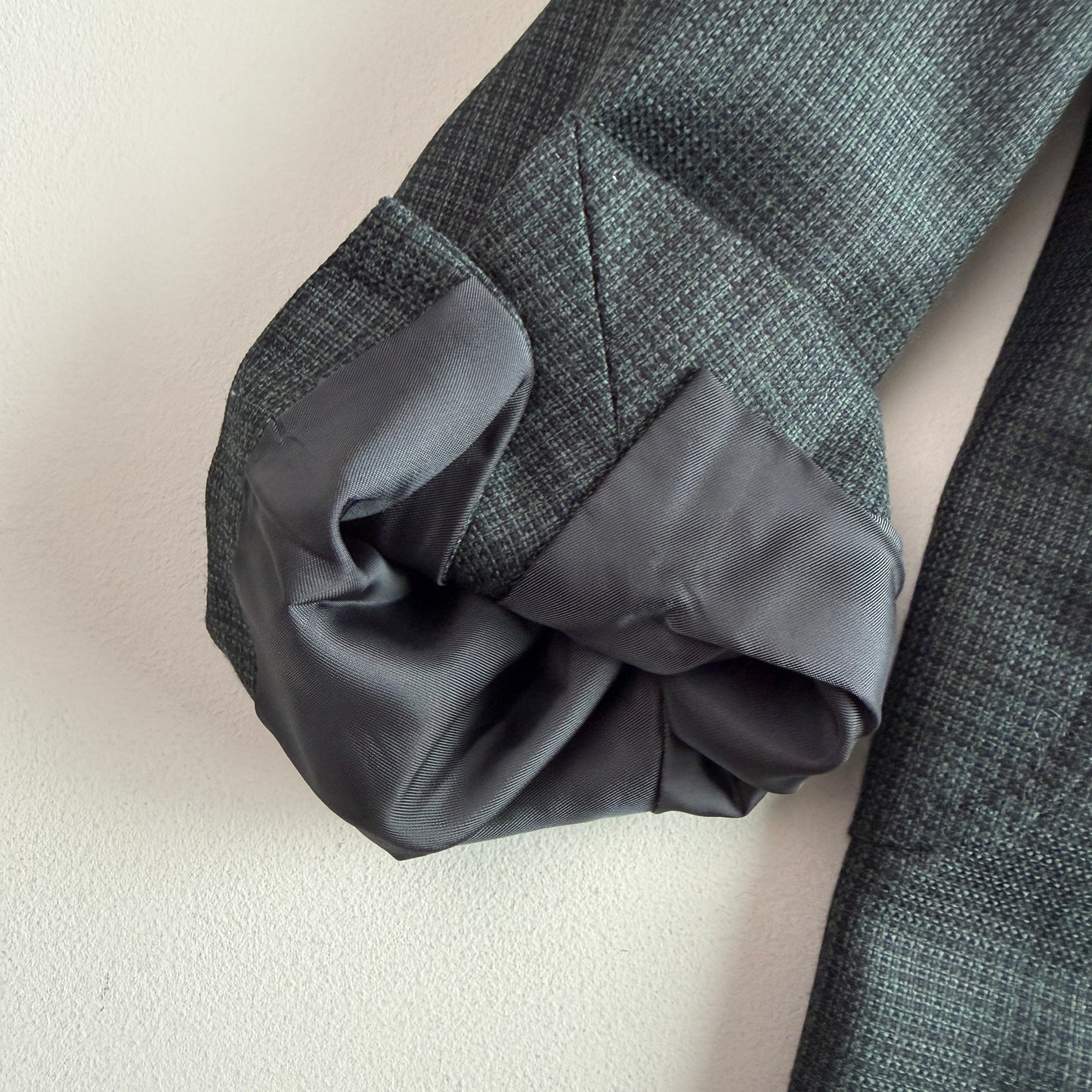 NWOT Ermenegildo (54L IT) Summer Weight Green Wool Hopsack Manhattan Sport Coat