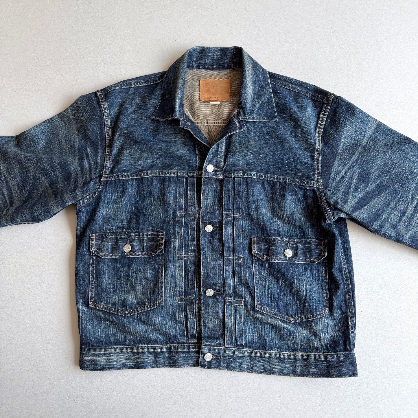 RRL Ralph Lauren (XL) Type II Faded Indigo Denim Trucker Jacket