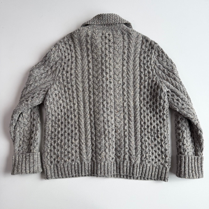 RRL Ralph Lauren (2XL) Wool Rust Specked/Heathered Cardigan Sweater