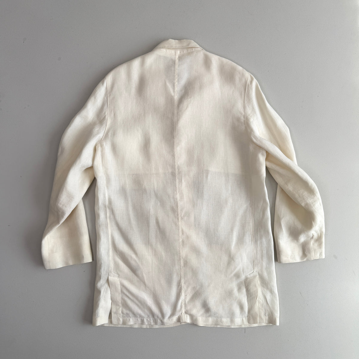 Ralph Lauren Purple Label (M) 100% Linen Ivory Cream Chore Coat Jacket