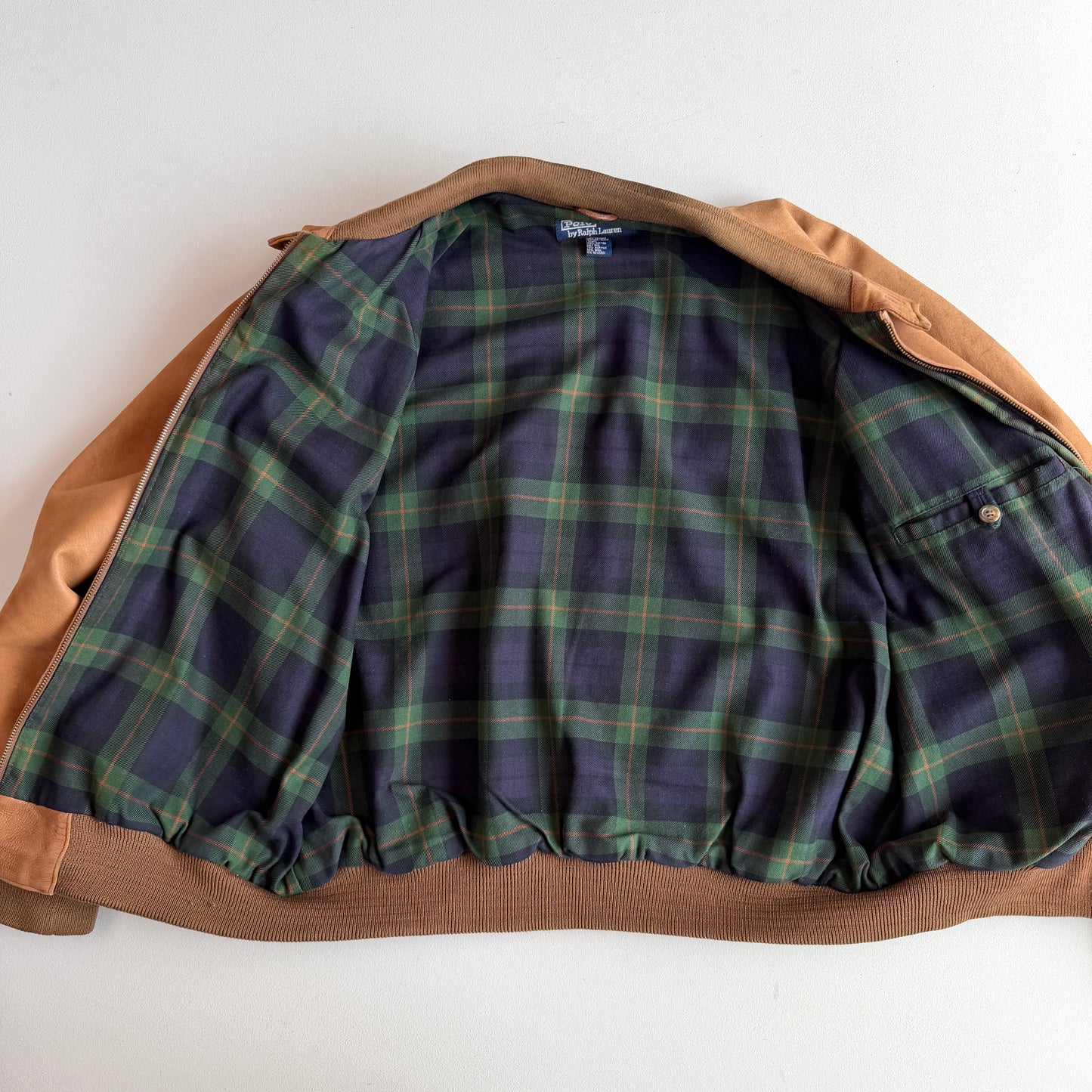 VNTG Polo Ralph Lauren (L / XL) Faded Raglan Leather Brown Jacket