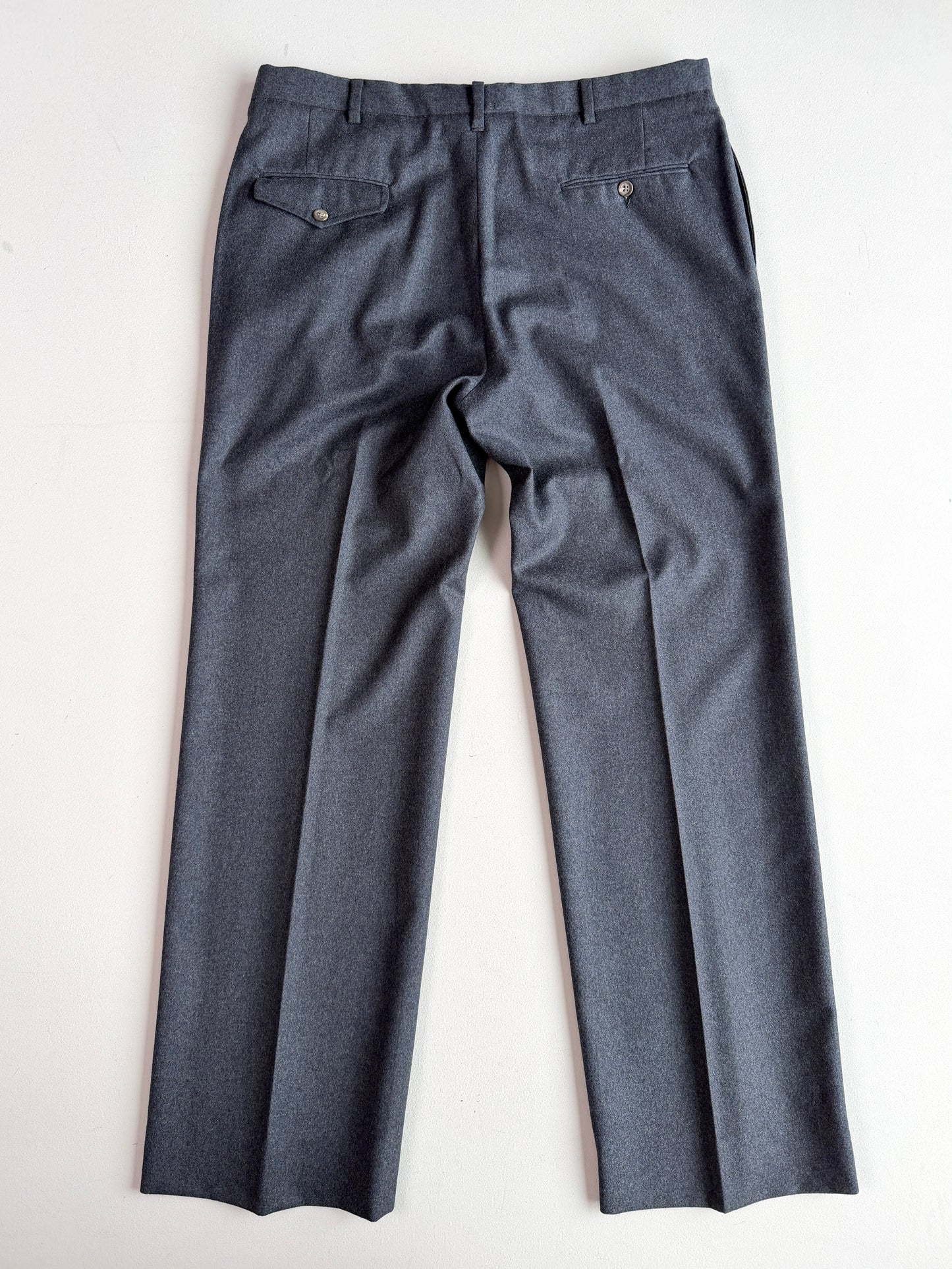 VNTG Polo Ralph Lauren (37x33) Slate Blue 100%Wool Trouser Pants