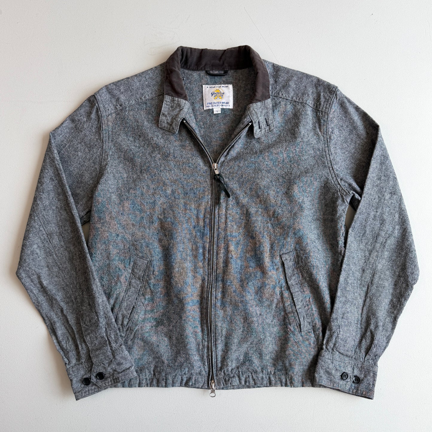 Golden Bear (L) Linen/Cotton Slub/Flecked Corduroy Collar Jacket