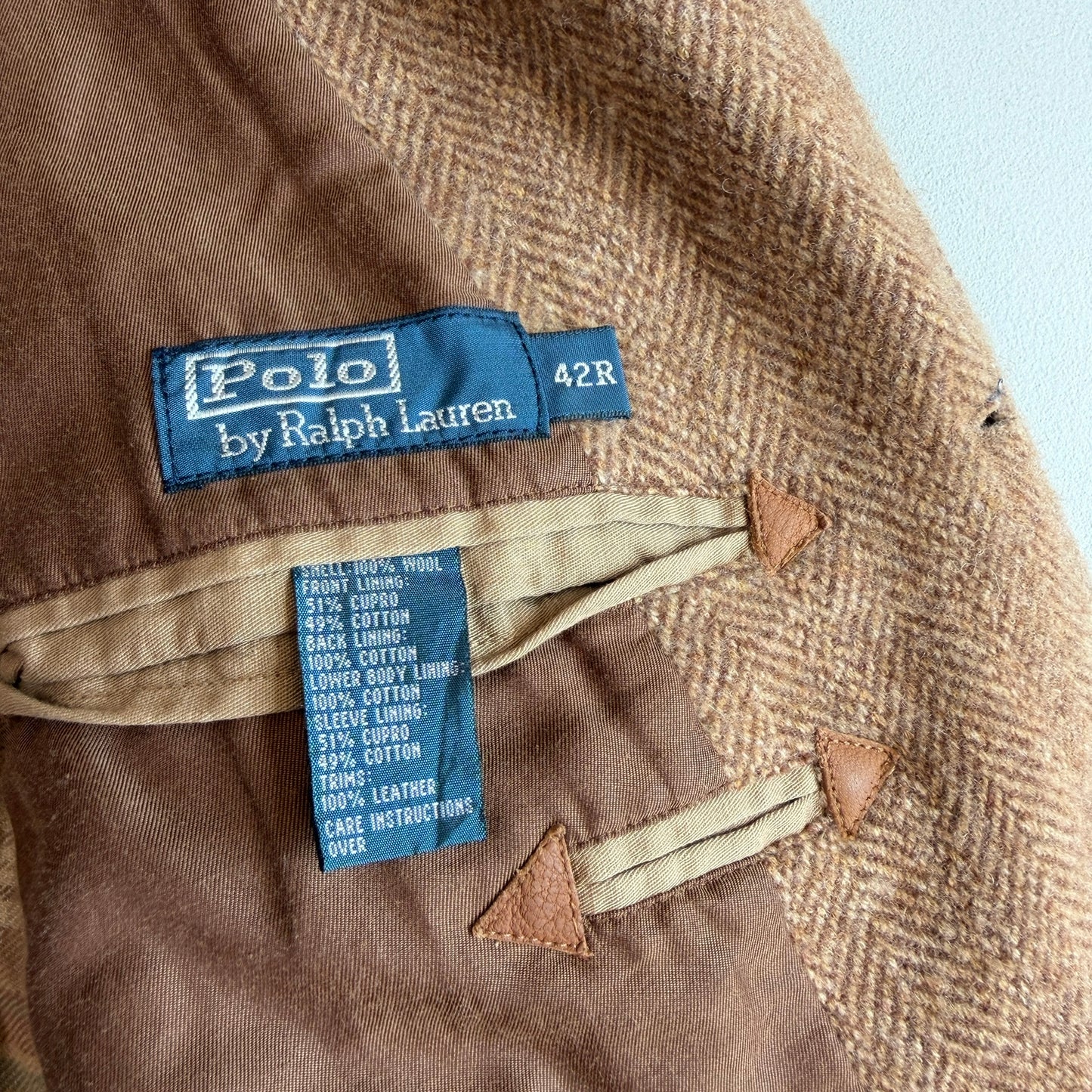 NWT Polo Ralph Lauren (42R) Half-Norfolk Tweed Wool Suede Trim Sport Coat