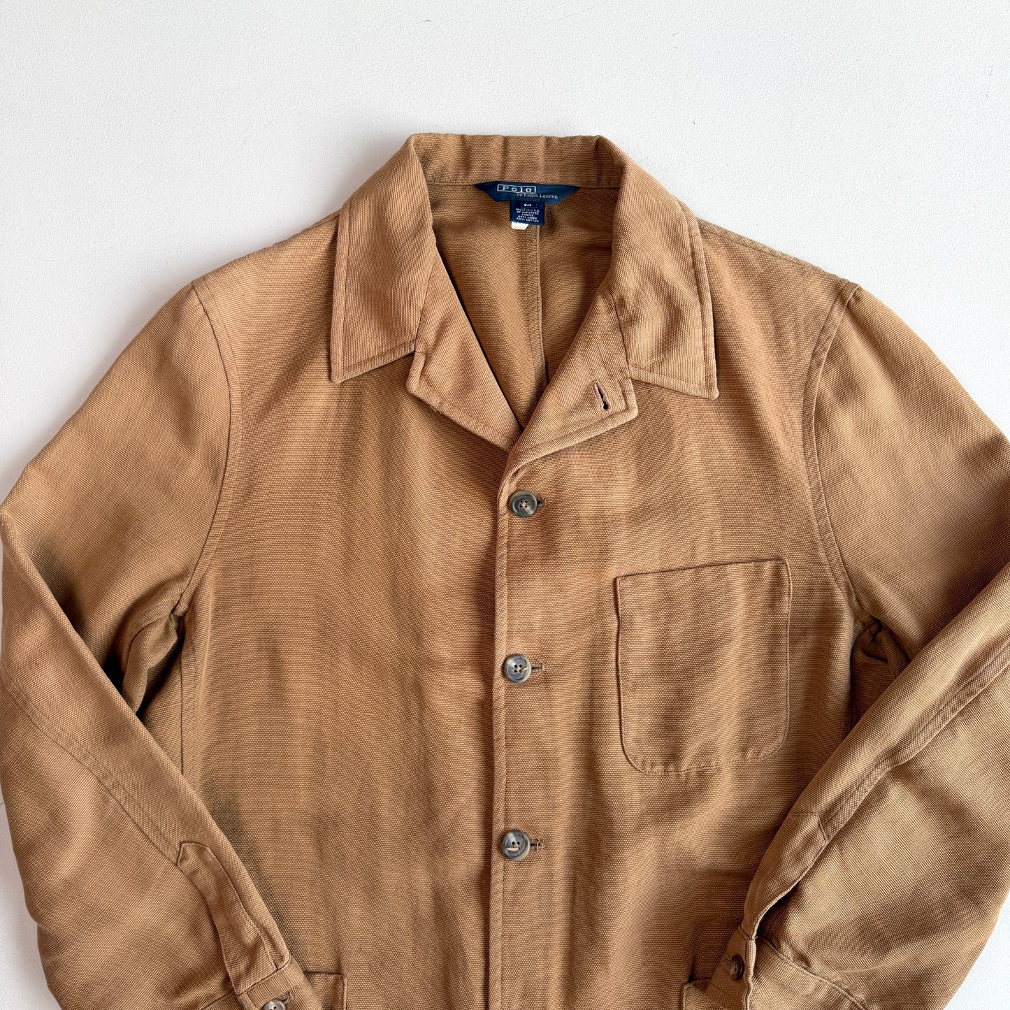 VNTG Polo Ralph Lauren (M) RARE Linen Cotton Canvas Chore Coat