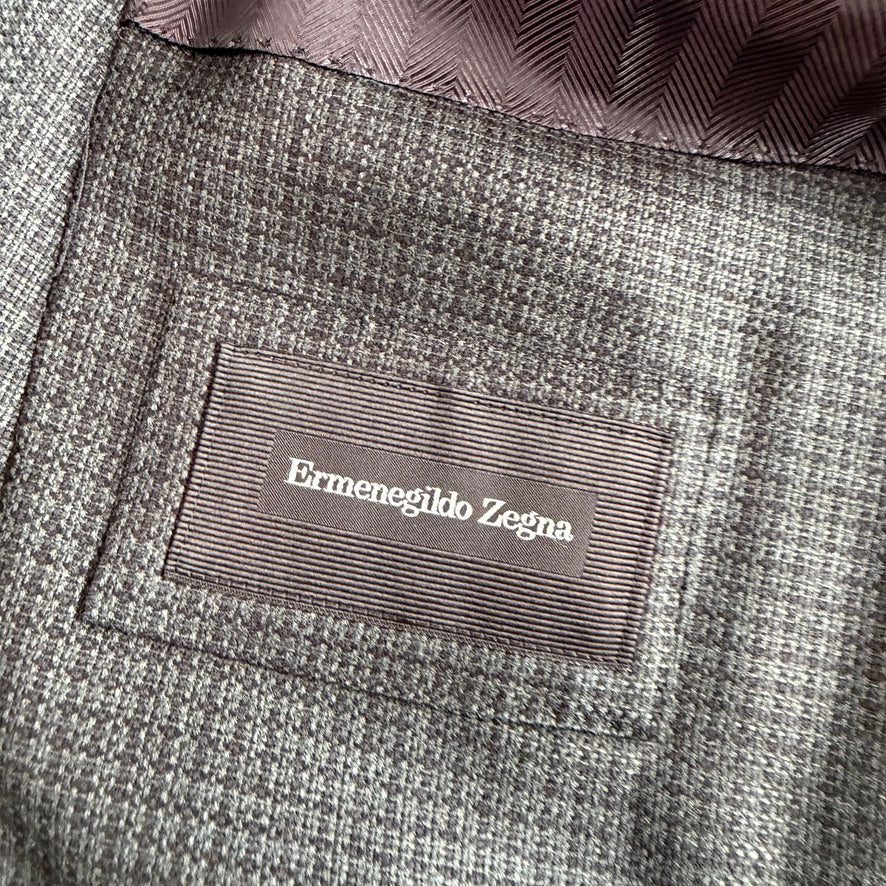 NWOT Ermenegildo (54L IT) Summer Weight Green Wool Hopsack Manhattan Sport Coat