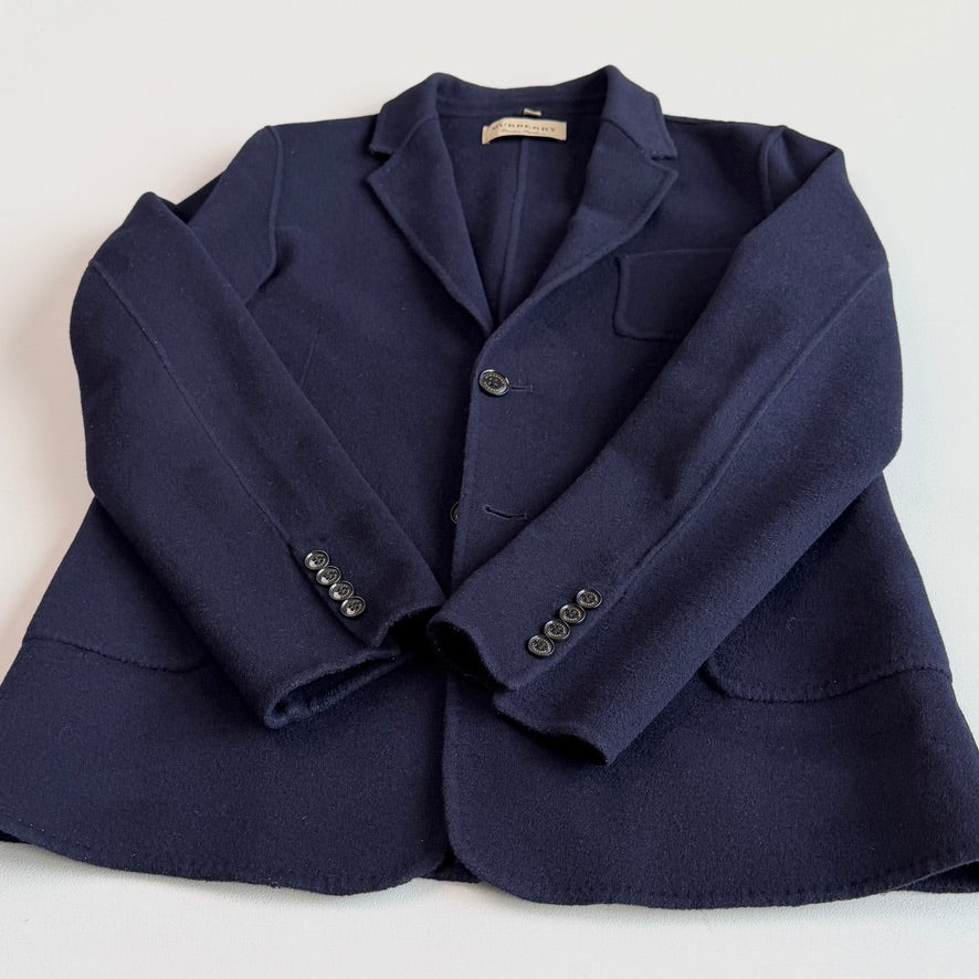 Burberry (2XL, Fits like 44L) Camel Hair Unstructured Navy Blue Sports Coat