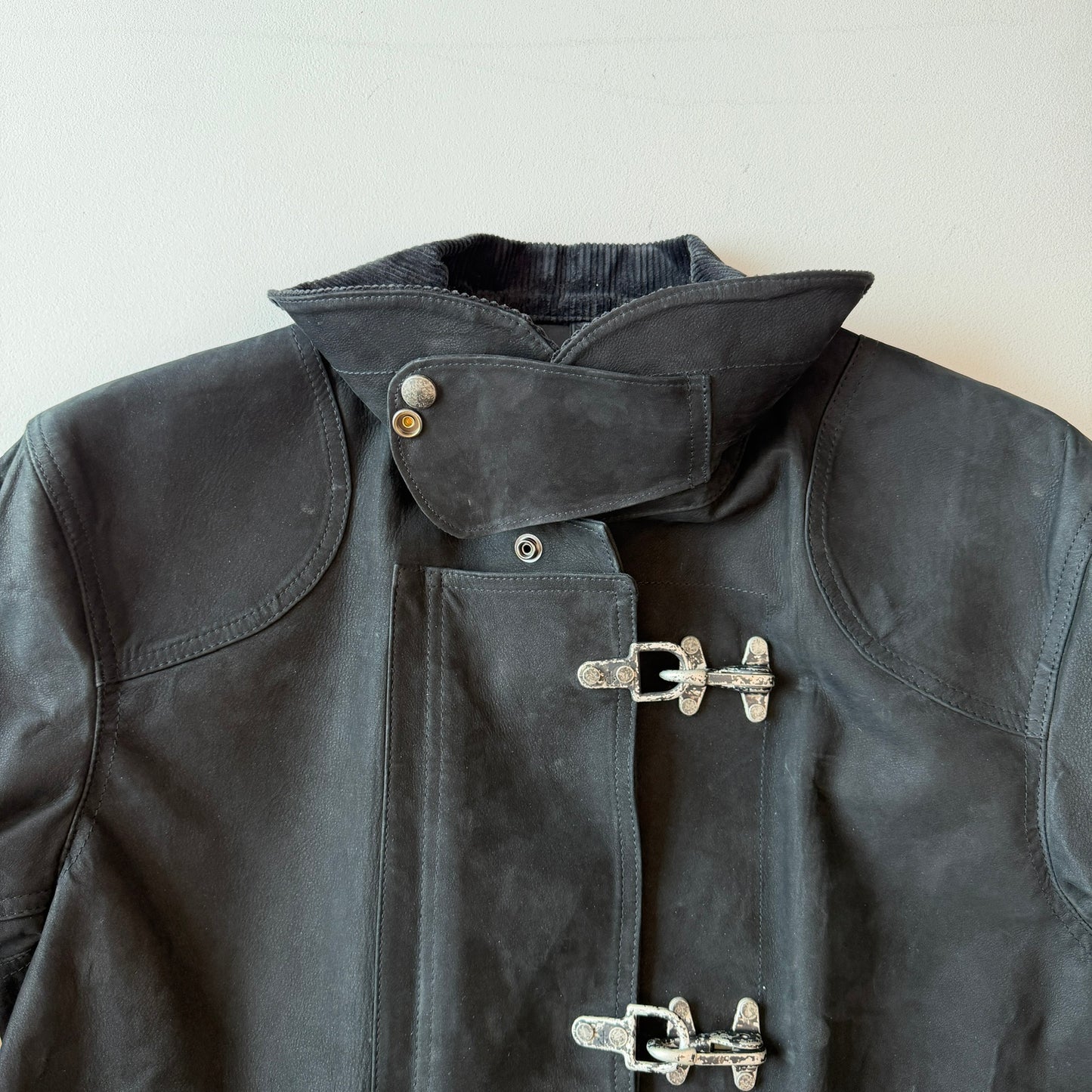 Polo Ralph Lauren (L) Leather Fireman Lobester Claw Coat