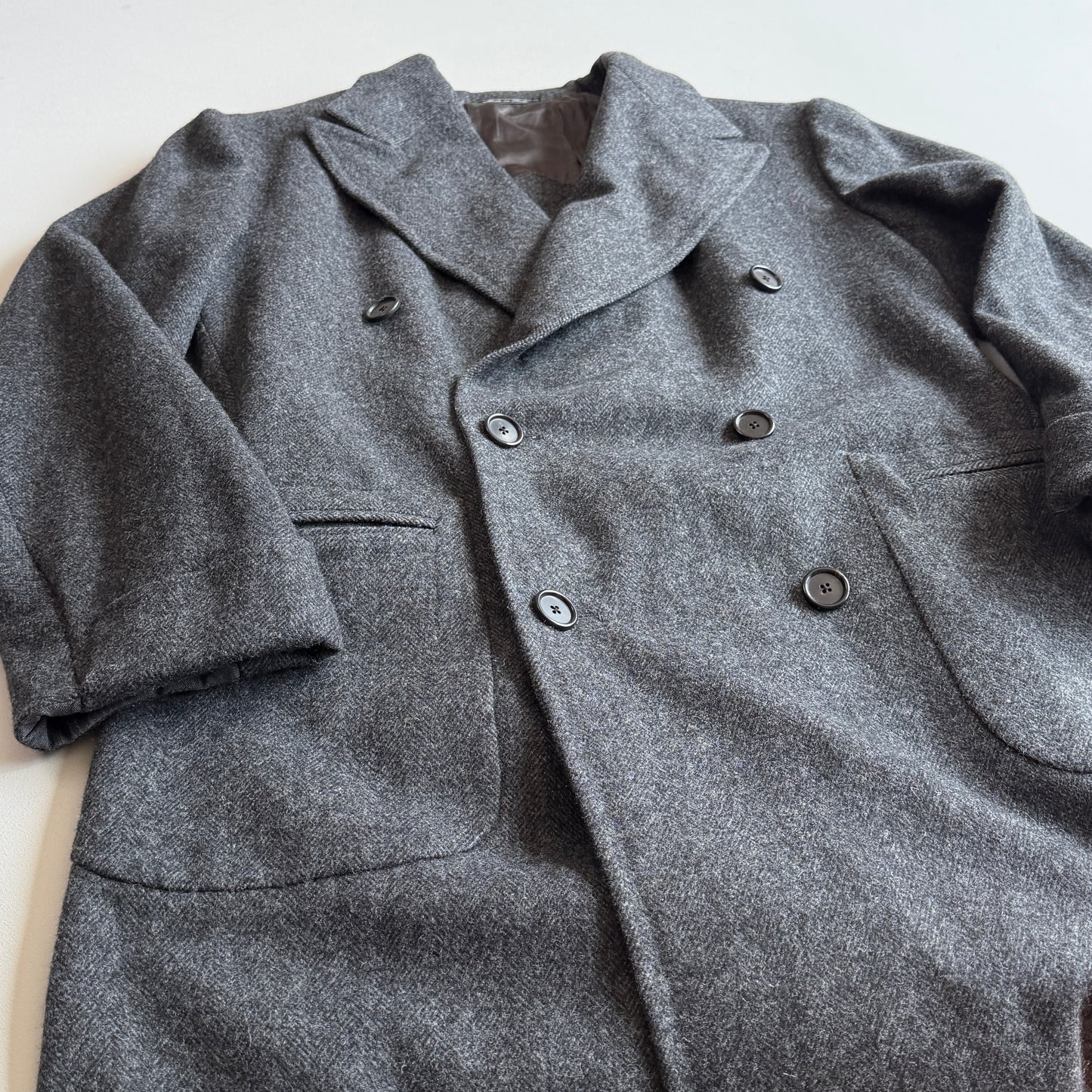 No Man Walks Alone x Sartoria Carrara (42 /52) Fox Bro Wool Double Breast Coat