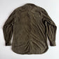 Ralph Lauren Purple Label (L) Olive Green/Brown Goat Suede Leather Shirt