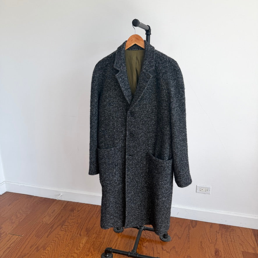 Todd Snyder (L) Wool/Alpaca/Mohair Boucle Tweed Balmacaan Coat