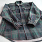 RARE! Polo Ralph Lauren (M) Suede Leather Plaid Tartan Button Front Shirt VNTG