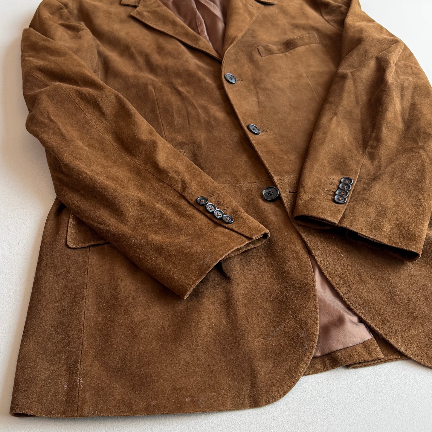 Polo Ralph Lauren (46R) Hacking Equestrian Suede Leather Brown Sports Jacket Coat
