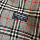 VNTG Burberry (50 /52) Gray Wool/Cashmere Leather Trim Duffle Coat