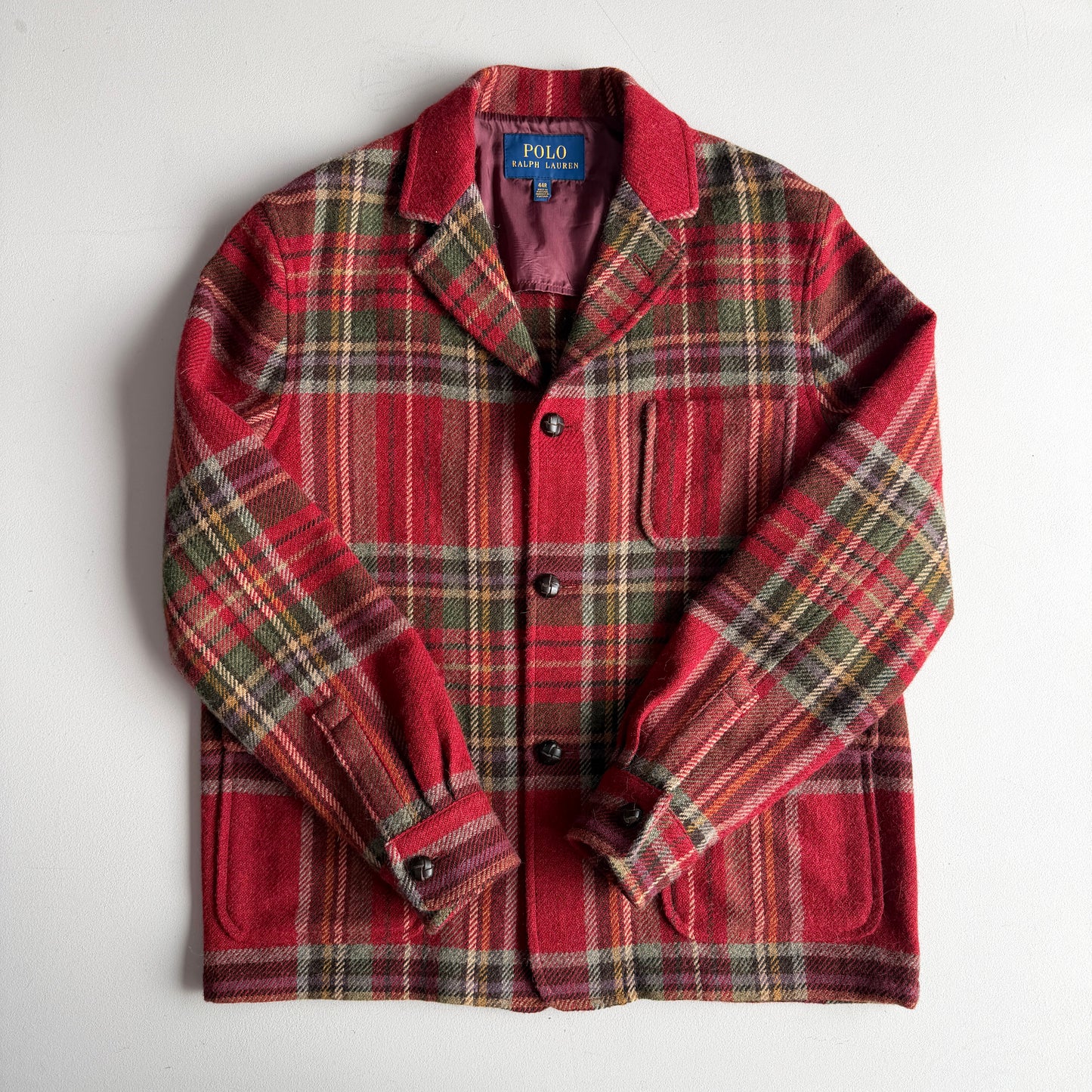 Polo Ralph Lauren (44R) Tartan Wool/Alpaca Unstructured Tweed Sport Coat