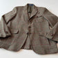 Polo Ralph Lauren (42R) Half-Norfolk Glen Plaid Suede-Trim Coat