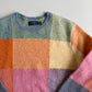 Polo Ralph Lauren (L) Brushed Wool Check Pastel "shaggy dog-like" Sweater
