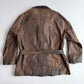 Polo Ralph Lauren (2XL) Leather Raglan Sleeve Belted Cotton Lined Coat