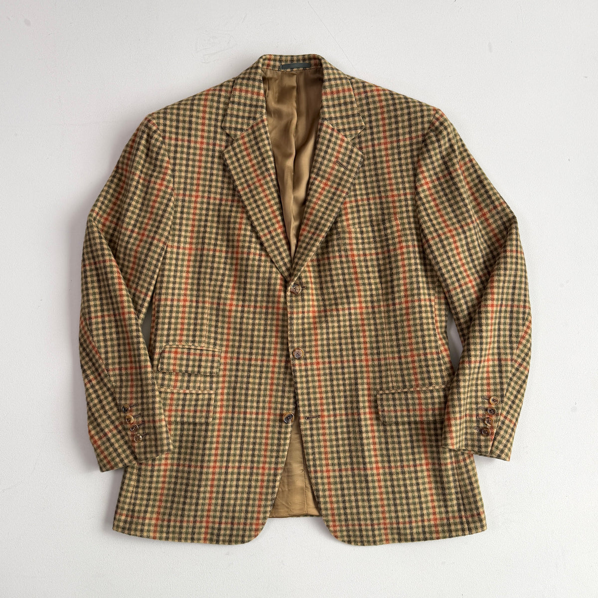 Ralph Lauren Purple Label (42R) Cashmere Flannel Full-Canvas Houndstooth Check Sport Coat