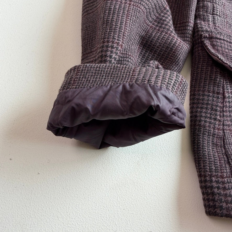 Boglioli (54IT / XL) 100% Cashmere Glen Plaid Maroon Field Jacket