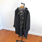 VNTG Burberry (50 /52) Gray Wool/Cashmere Leather Trim Duffle Coat