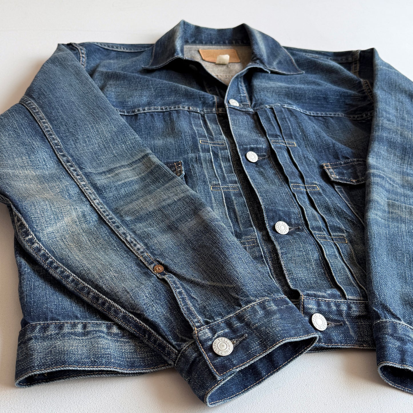 RRL Ralph Lauren (XL) Type II Faded Indigo Denim Trucker Jacket