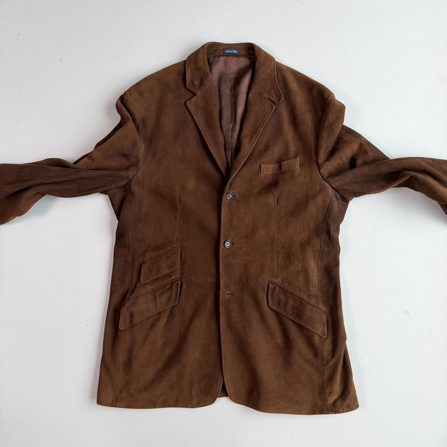 Polo Ralph Lauren (XL / 46L) Suede Leather Brown Hacking Jacket Coat